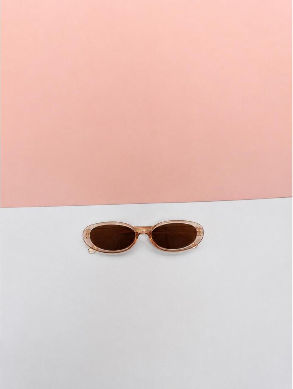 Women's Pink and Brown Sunglass